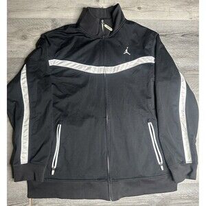 Nike Air Jordan Men’s Full Zip Black/White Track Jacket Size Large